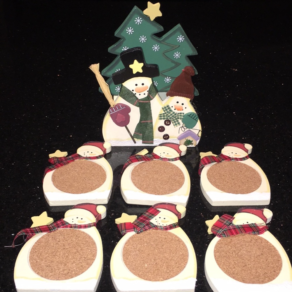 SNOWMAN COASTER SET